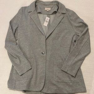 LOFT NWT Grey knit blazer